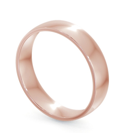 Mens Plain Flat Side Court Wedding Ring 9K Rose Gold WBM47_RG_THUMB1