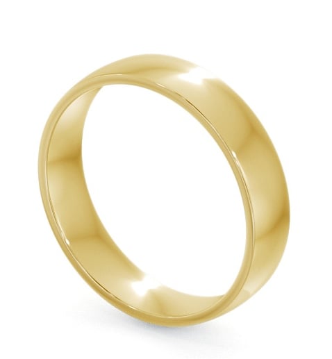 Mens Plain Flat Side Court Wedding Ring 18K Yellow Gold WBM47_YG_THUMB1