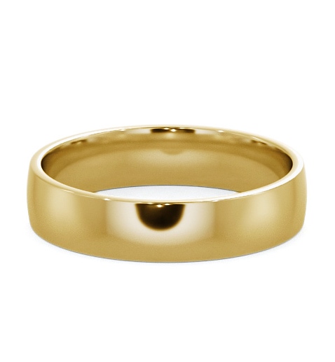  Mens Plain Wedding Ring 18K Yellow Gold - Flat Side Court WBM47_YG_THUMB2 