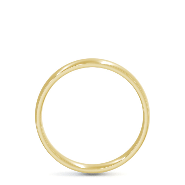 Mens Plain Wedding Ring 9K Yellow Gold - Flat Side Court WBM47_YG_UP