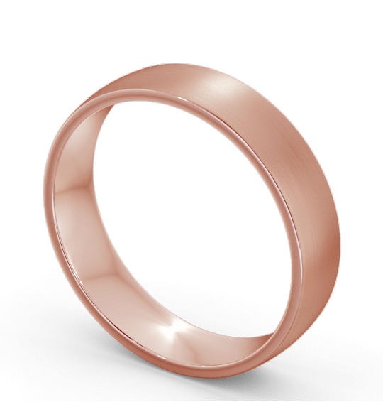 Mens Plain Flat Side Court with Matt Finish Wedding Ring 9K Rose Gold WBM47B_RG_THUMB1 