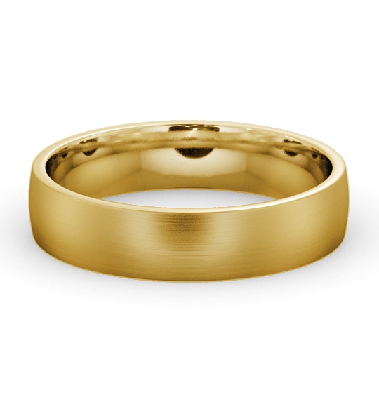  Mens Plain Wedding Ring 9K Yellow Gold - Flat Side Court (Matt) WBM47B_YG_THUMB2 