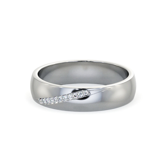 Mens Diamond 0.05ct Wedding Ring Palladium - Rosaura WBM48_WG_FLAT