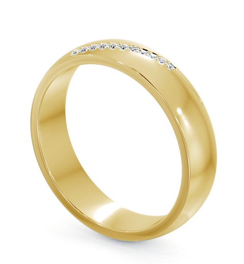 Mens Diamond 0.05ct Wedding Ring 9K Yellow Gold - Rosaura WBM48_YG_THUMB1