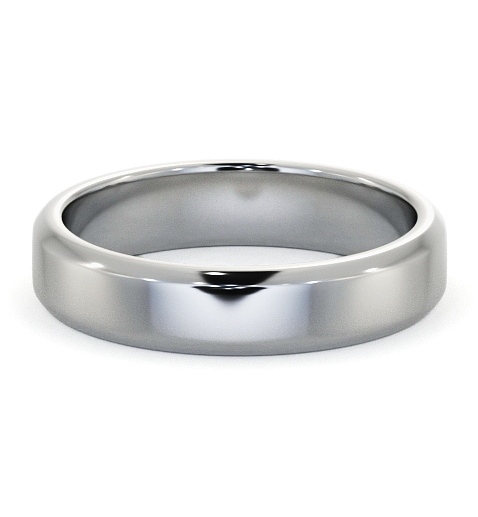  Mens Plain Wedding Ring Platinum - Bevel Edge WBM49_WG_THUMB2 