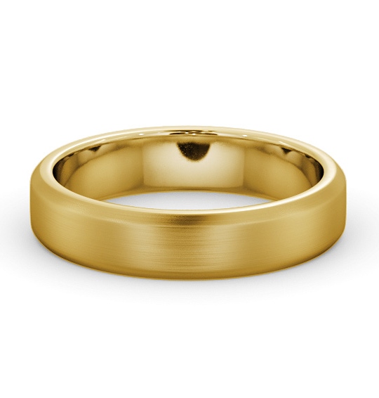  Mens Plain Wedding Ring 9K Yellow Gold - Bevel Edge (Matt) WBM49B_YG_THUMB2 