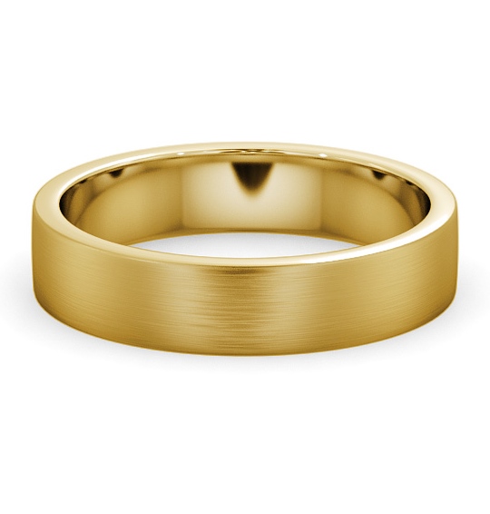  Mens Plain Wedding Ring 9K Yellow Gold - Flat (Matt) WBM4B_YG_THUMB2 