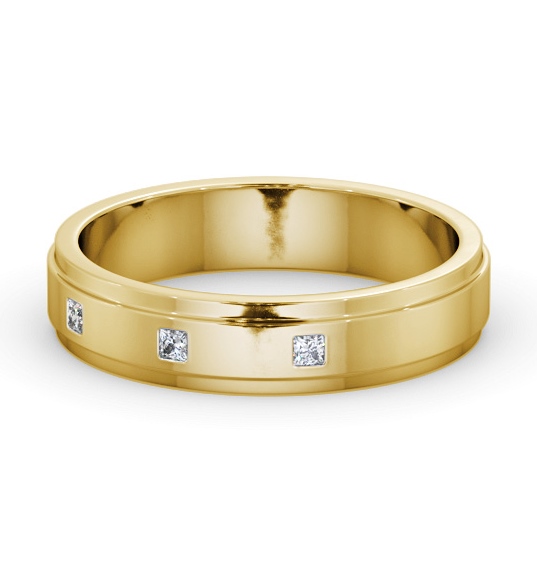  Mens Step Diamond Wedding Ring 18K Yellow Gold - Clayton WBM51_YG_THUMB2 