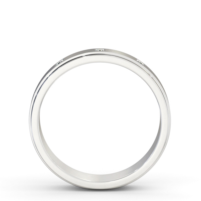 Mens Step Diamond Wedding Ring Platinum - Clayton (Matt) WBM51B_WG_UP