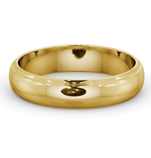  Mens Wedding Ring 9K Yellow Gold - D-Shape Step WBM52_YG_THUMB2 