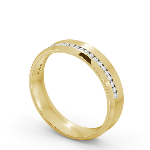 Mens 0.20ct Diamond Wedding Ring 18K Yellow Gold - Finley | Angelic ...
