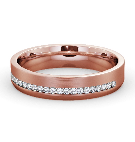  Mens 0.20ct Diamond Wedding Ring 9K Rose Gold - Finley (Matt) WBM57B_RG_THUMB2 