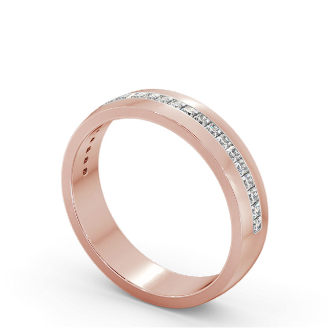 Mens 0.50ct Diamond Wedding Ring 9K Rose Gold - Walton WBM58_RG_SIDE