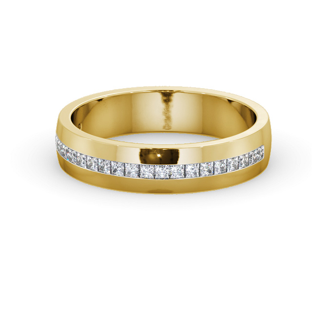 Mens 0.50ct Diamond Wedding Ring 9K Yellow Gold - Walton WBM58_YG_FLAT