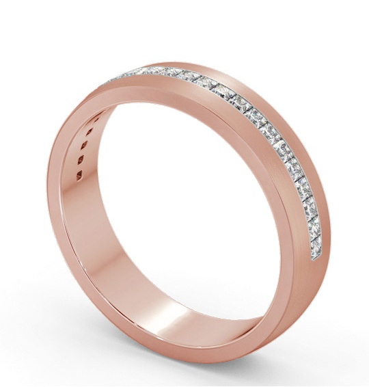  Mens 0.50ct Diamond Wedding Ring 9K Rose Gold - Walton (Matt) WBM58B_RG_THUMB1 