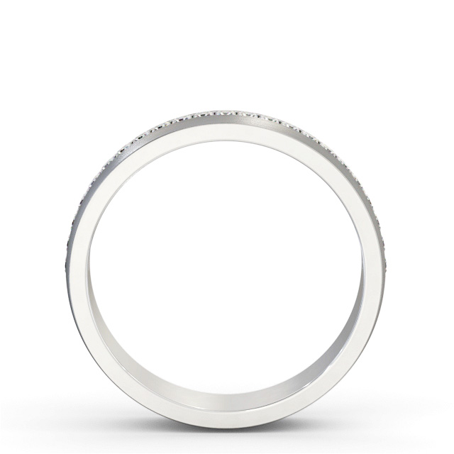 Mens 0.50ct Diamond Wedding Ring 18K White Gold - Walton (Matt) WBM58B_WG_UP