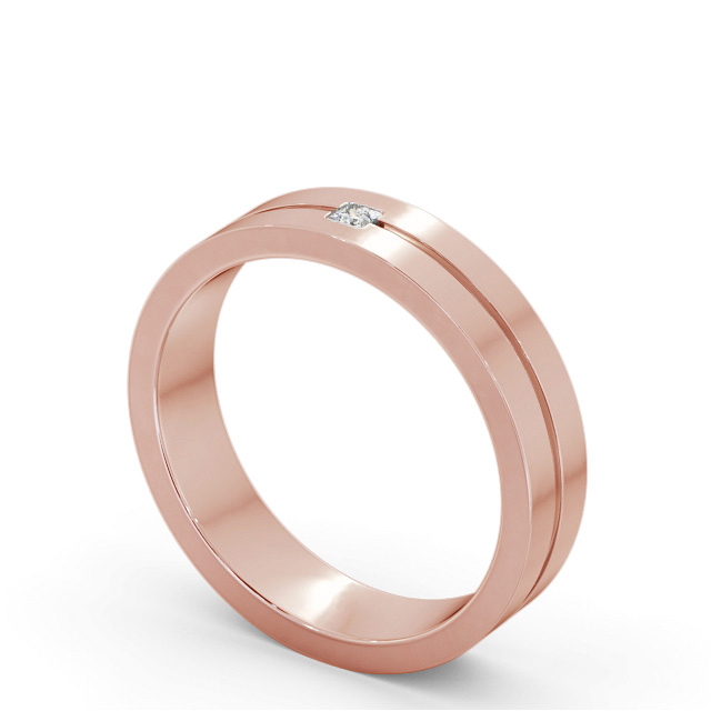 Mens Diamond Wedding Ring 9K Rose Gold - Kobi WBM59_RG_SIDE