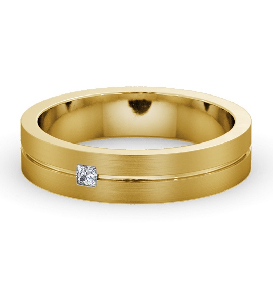  Mens Diamond Wedding Ring 9K Yellow Gold - Kobi (Matt) WBM59B_YG_THUMB2 
