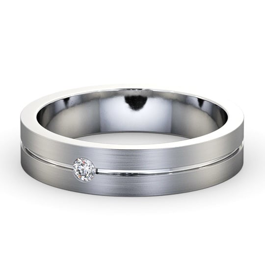  Mens Diamond Wedding Ring Palladium - Hansen (Matt) WBM60B_WG_THUMB2 