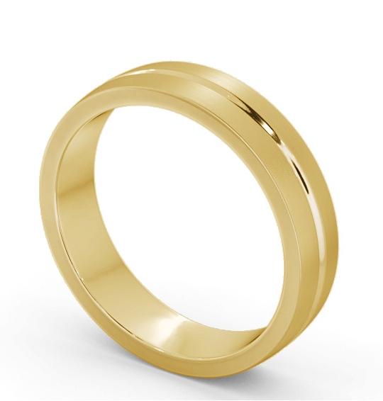 Mens Wedding Ring 9K Yellow Gold - Stanton (Matt) WBM61B_YG_THUMB1