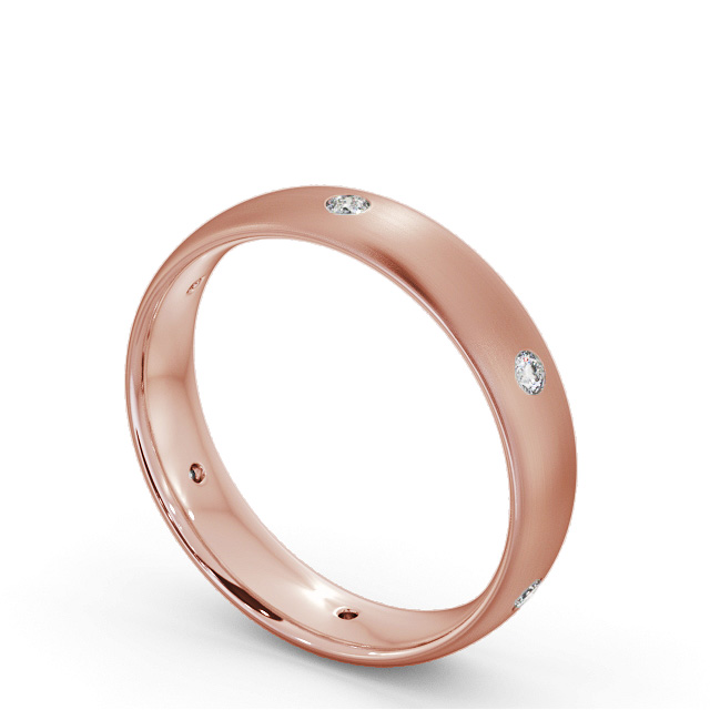 Mens Diamond Wedding Ring 18K Rose Gold - Walden (Matt) WBM62B_RG_SIDE