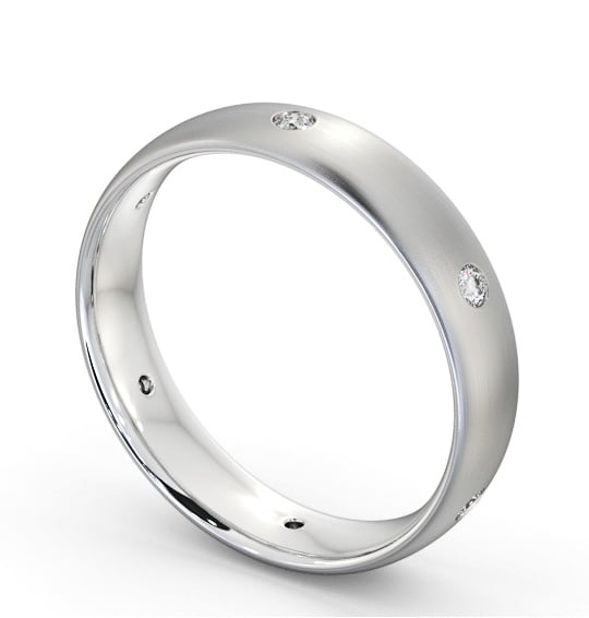 Mens Diamond Wedding Ring 18K White Gold - Walden (Matt) WBM62B_WG_THUMB1