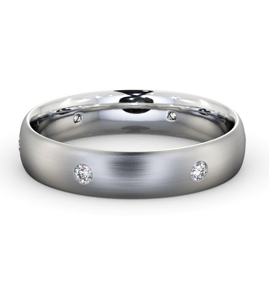  Mens Diamond Wedding Ring 9K White Gold - Walden (Matt) WBM62B_WG_THUMB2 