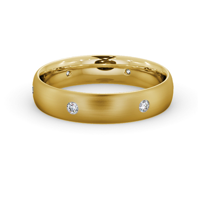 Mens Diamond Wedding Ring 9K Yellow Gold - Walden (Matt) WBM62B_YG_FLAT