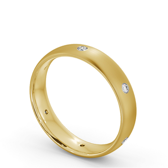 Mens Diamond Wedding Ring 9K Yellow Gold - Walden (Matt)