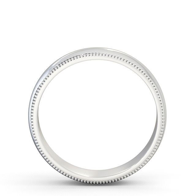 Mens Wedding Ring Platinum - D-Shape With Grain WBM7_WG_UP