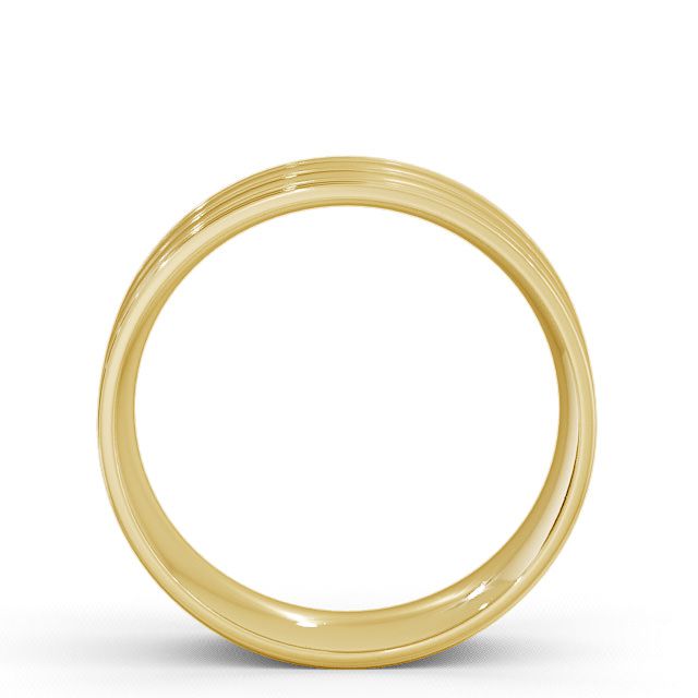 Mens Grooved Wedding Ring 9K Yellow Gold - Raithby WBM8_YG_UP