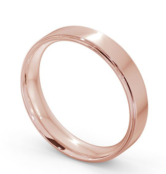 Mens Side Step Design Wedding Ring 18K Rose Gold WBM9_RG_THUMB1 