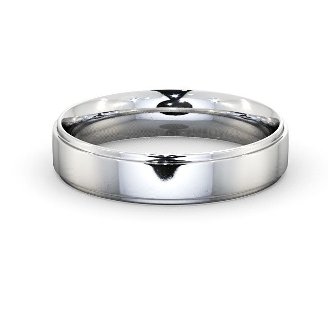 Mens Wedding Ring Platinum - Zeal WBM9_WG_FLAT