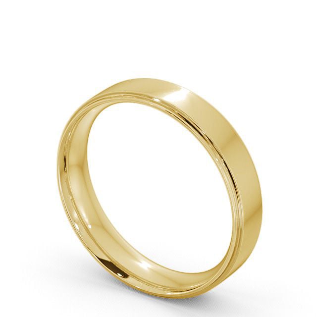 Mens Wedding Ring 18K Yellow Gold - Zeal WBM9_YG_SIDE
