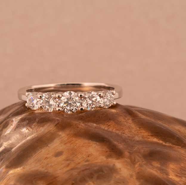 5 stone engagement ring