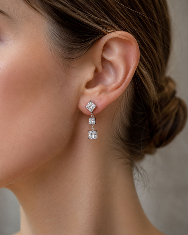 Diamond Drop Earrings