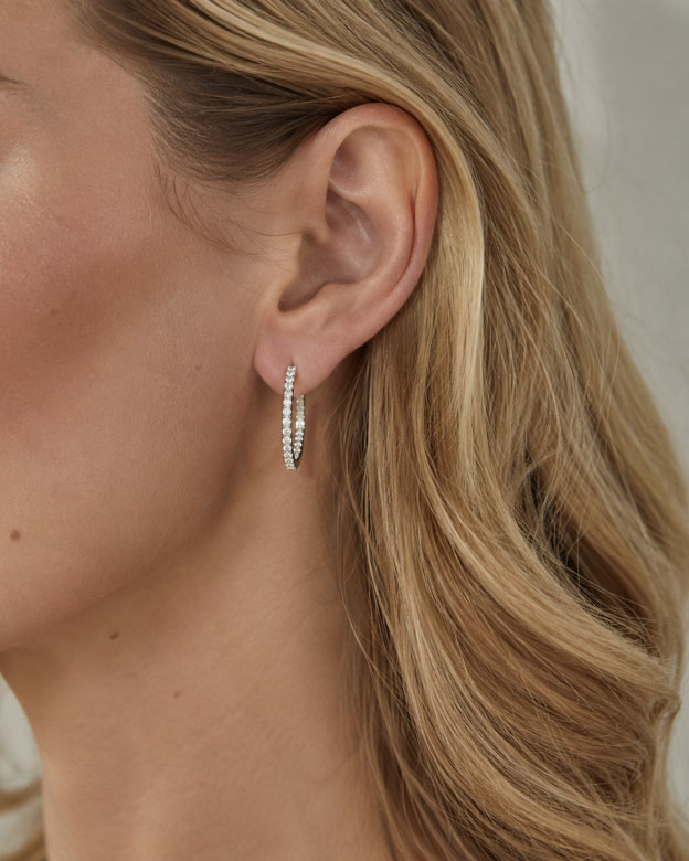 Diamond Hoop Earrings
