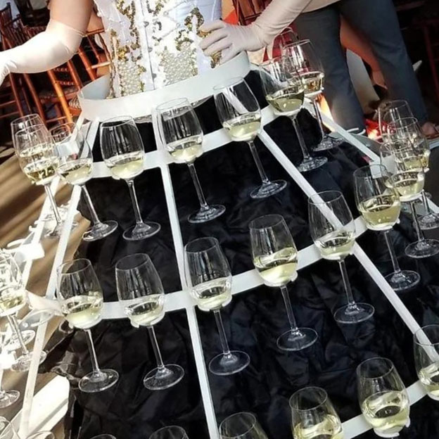 Quirky champagne servers