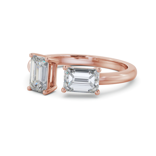 Toi et Moi rose gold Ring