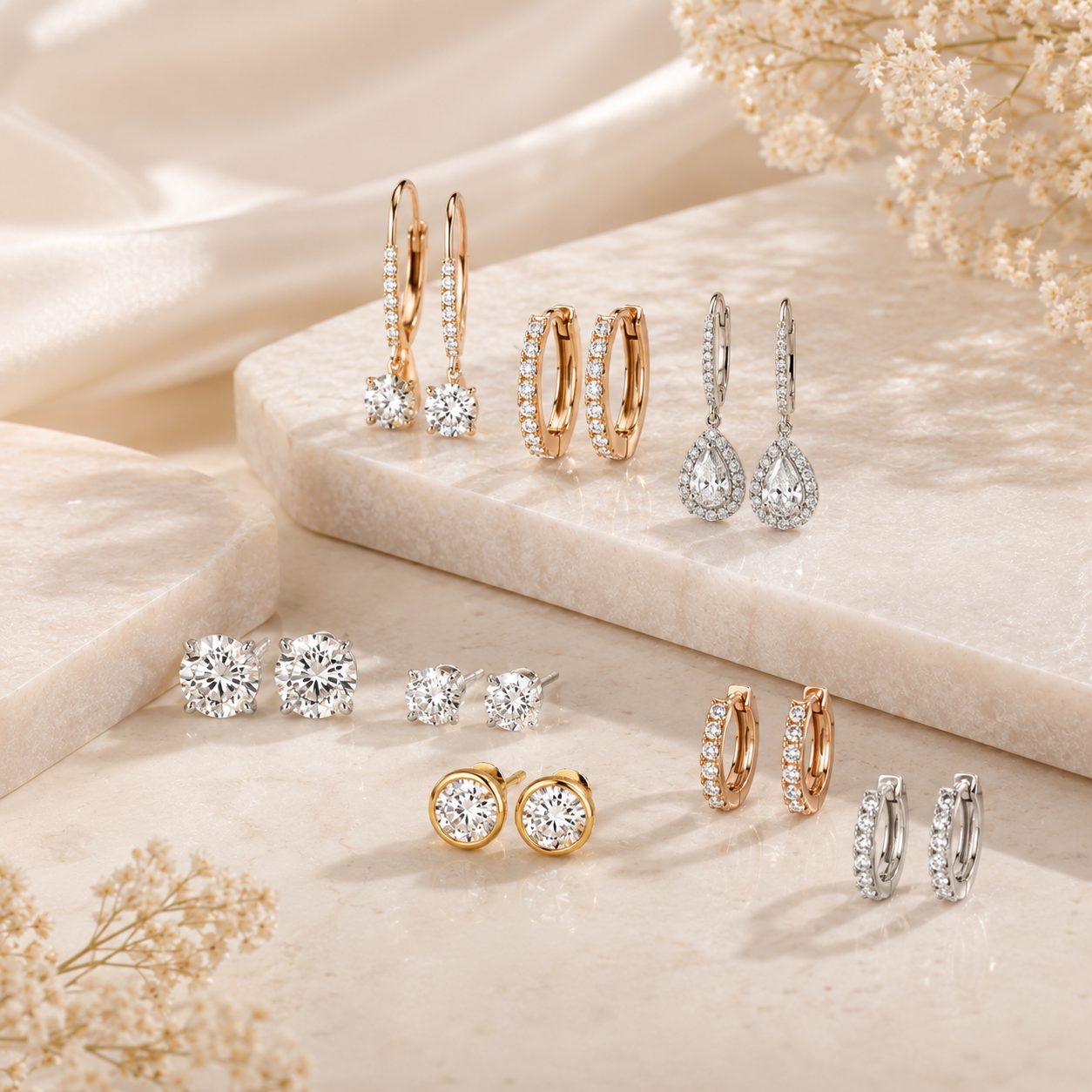 Diamond Earrings: A Simple Shopping Guide to Styles, Sizes, and Metals