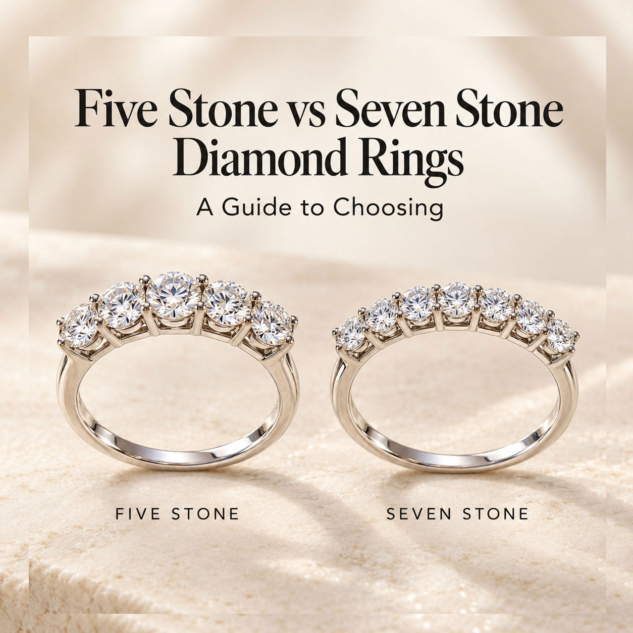 Five Stone vs Seven Stone Diamond Ring: Buying Guide